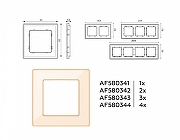 Рамка на 1 пост Ambrella Volt Arctic AF580341 цвет Бежевый-3
