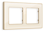 Рамка на 2 поста Ambrella Volt Arctic AF580342 цвет бежевый, шампань