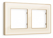 Рамка на 2 поста Ambrella Volt Arctic AF580342 цвет Бежевый