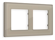 Рамка на 2 поста Ambrella Volt Arctic AF580362 цвет серо-бежевый