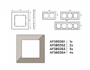 Рамка на 2 поста Ambrella Volt Arctic AF580362 цвет Бежевый, Серый-3