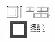 Рамка на 4 поста Ambrella Volt Arctic AF580534 цвет Черный-3