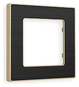 Рамка на 1 пост Ambrella Volt Arctic AF580541 цвет черный, шампань