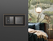 Рамка на 3 поста Ambrella Volt Arctic AF580543 цвет черный, шампань-1