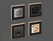 Рамка на 3 поста Ambrella Volt Arctic AF580543 цвет Черный, Бежевый-2