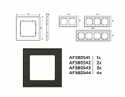 Рамка на 3 поста Ambrella Volt Arctic AF580543 цвет Черный, Бежевый-3