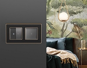 Рамка на 4 поста Ambrella Volt Arctic AF580544 цвет Черный, Бежевый-2