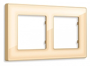Рамка на 2 поста Ambrella Volt Arctic AF580602 цвет Бежевый