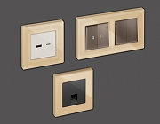 Рамка на 2 поста Ambrella Volt Arctic AF580602 цвет Бежевый-2