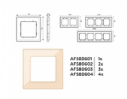 Рамка на 2 поста Ambrella Volt Arctic AF580602 цвет Бежевый-3