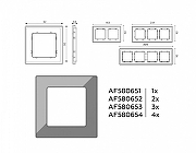 Рамка на 1 пост Ambrella Volt Arctic AF580651 цвет Антрацит-3