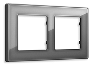 Рамка на 2 поста Ambrella Volt Arctic AF580652 цвет антрацит