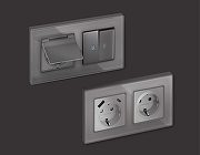 Рамка на 2 поста Ambrella Volt Arctic AF580652 цвет антрацит-2