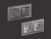 Рамка на 2 поста Ambrella Volt Arctic AF580652 цвет Антрацит-2