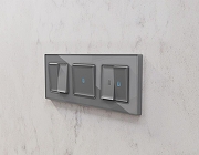 Рамка на 3 поста Ambrella Volt Arctic AF580653 цвет Антрацит-1