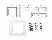 Рамка на 2 поста Ambrella Volt Grand AF930102 цвет Белый, Мрамор-3