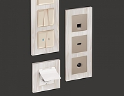 Рамка на 3 поста Ambrella Volt Grand AF930303 цвет Бежевый-1