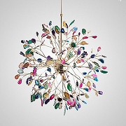 Люстра на штанге Imperiumloft Agate agate-801 цвет плафона/подвески Красный, Синий, Зеленый, цвет арматуры Латунь