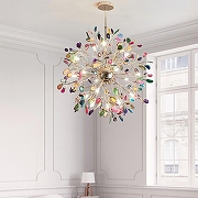 Люстра на штанге Imperiumloft Agate agate-801 цвет плафона/подвески Красный, Синий, Зеленый, цвет арматуры Латунь-3