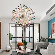 Люстра на штанге Imperiumloft Agate agate-801 цвет плафона/подвески Красный, Синий, Зеленый, цвет арматуры Латунь-4