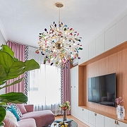 Люстра на штанге Imperiumloft Agate agate-801 цвет плафона/подвески Красный, Синий, Зеленый, цвет арматуры Латунь-5