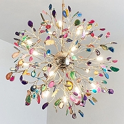 Люстра на штанге Imperiumloft Agate agate-801 цвет плафона/подвески Красный, Синий, Зеленый, цвет арматуры Латунь-6