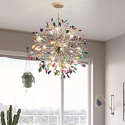 Люстра на штанге Imperiumloft Agate agate-801 цвет плафона/подвески Красный, Синий, Зеленый, цвет арматуры Латунь-12