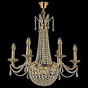 Люстра Arti Lampadari Amelia Amelia E 1.6.6.502 GB цвет плафона/подвески Прозрачный, цвет арматуры Золото-3
