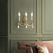 Бра Arti Lampadari Amelia Amelia E 2.1.3.600 GB цвет плафона/подвески Прозрачный, цвет арматуры Золото-9