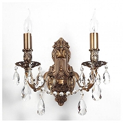 Бра Lucia Tucci Firenze FIRENZE W141.2 antique цвет плафона/подвески Прозрачный, цвет арматуры Бронза