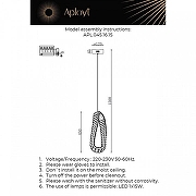 Подвесной светильник Aployt Ol1mp APL.045.16.15 цвет плафона/подвески Прозрачный, цвет арматуры Никель-2