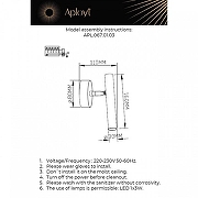 Бра Aployt Honor APL.067.01.03 цвет плафона/подвески Черный, цвет арматуры Черный-1