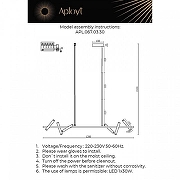 Светильник на штанге Aployt Honor APL.067.03.30 цвет плафона/подвески Черный, цвет арматуры Черный-1