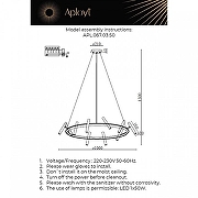 Люстра Aployt Honor APL.067.03.50 цвет плафона/подвески Черный, цвет арматуры Черный-15