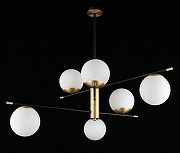 Люстра Aployt Kr1st1na APL.313.07.06 цвет плафона/подвески Белый, цвет арматуры Латунь, Черный-1