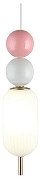 Подвесной светильник Aployt Rosabella APL.320.06.01 цвет плафона/подвески Белый, Розовый, Серый, цвет арматуры Латунь