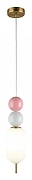 Подвесной светильник Aployt Rosabella APL.320.06.01 цвет плафона/подвески Белый, Розовый, Серый, цвет арматуры Латунь-1