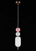 Подвесной светильник Aployt Rosabella APL.320.06.01 цвет плафона/подвески Белый, Розовый, Серый, цвет арматуры Латунь-3