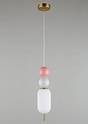 Подвесной светильник Aployt Rosabella APL.320.06.01 цвет плафона/подвески Белый, Розовый, Серый, цвет арматуры Латунь-5