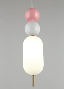 Подвесной светильник Aployt Rosabella APL.320.06.01 цвет плафона/подвески Белый, Розовый, Серый, цвет арматуры Латунь-8
