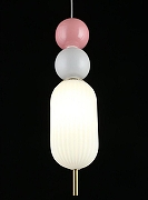 Подвесной светильник Aployt Rosabella APL.320.06.01 цвет плафона/подвески Белый, Розовый, Серый, цвет арматуры Латунь-10