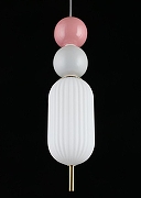 Подвесной светильник Aployt Rosabella APL.320.06.01 цвет плафона/подвески Белый, Розовый, Серый, цвет арматуры Латунь-11