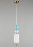 Подвесной светильник Aployt Rosabella APL.320.16.01 цвет плафона/подвески Белый, Голубой, Серый, цвет арматуры Латунь-5