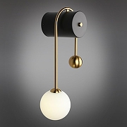 Бра Aployt Ester APL.324.01.01 цвет плафона/подвески Белый, цвет арматуры Латунь, Черный-1