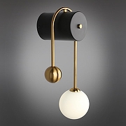 Бра Aployt Ester APL.324.11.01 цвет плафона/подвески Белый, цвет арматуры Латунь, Черный-1