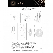 Бра Aployt Luca APL.329.41.05 цвет плафона/подвески Бежевый, цвет арматуры Латунь-11