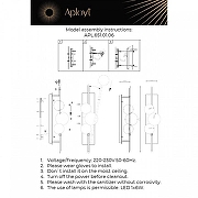 Накладной светильник Aployt Noel APL.651.01.06 цвет плафона/подвески Прозрачный, цвет арматуры Латунь-1