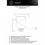 Настольная лампа Aployt Noel APL.651.04.06 цвет плафона/подвески Прозрачный, цвет арматуры Латунь-1