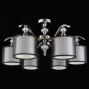 Люстра на штанге Aployt Floret APL.703.17.06 цвет плафона/подвески Белый, Черный, цвет арматуры Прозрачный, Хром-5