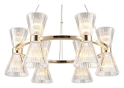 Люстра Aployt El1nor APL.801.03.12 цвет плафона/подвески Прозрачный, цвет арматуры Золото